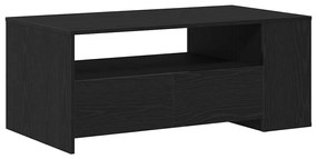 vidaXL Τραπεζάκι σαλονιού με συρτάρι Μαύρη Οξυά 102 x 55 x 43,5 εκ.