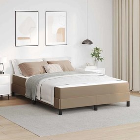 vidaXL Κρεβάτι Άλλο Καπουτσίνο 140 x 190 cm Τεχνητό δέρμα