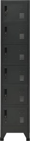 vidaXL Φοριαμός Ανθρακί 38 x 40 x 180 εκ. από Ατσάλι