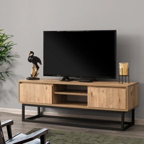 Έπιπλο Τηλεόρασης Μαύρο / Πεύκο CECLA 140x40x50