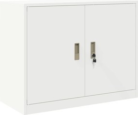 vidaXL Ντουλάπι αποθήκευσης 2 τμχ. Λευκό 90 x 40 x 210 εκ Ατσάλι