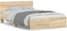 vidaXL Πλαίσιο Κρεβατιού με Κεφαλάρι Sonoma δρυς 120x200 εκ.