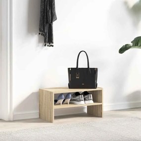 vidaXL Ράφι παπουτσιών στοιβαζόμενο Sonoma Oak 60x30x30,5 cm