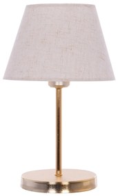 TABLE LAMP  GOLD BASE AND COLUMN, BLACK CAP 22x22x37 εκ.