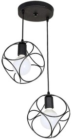 Φωτιστικό Οροφής Lusita 0124523 35x35x70cm 2xE27 60W Black Megapap Metal