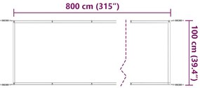 vidaXL Τέντα Κάθετη Ανθρακί 100 x 800 εκ. από Ύφασμα Oxford