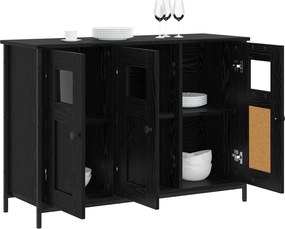 vidaXL Πλαϊνό γραφείο Μαύρη Δρυς 100 x 35 x 70 εκ. Επεξεργασμένο Ξύλο