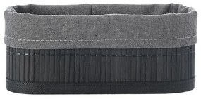 Estia Καλάθι Οργάνωσης Bamboo Essentials Με Εσωτερική Επένδυση 19.5x10cm Μαύρο 02-19679