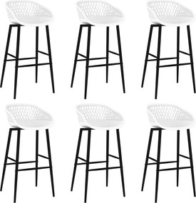 vidaXL Σετ Επίπλων Μπαρ 7 Τεμαχίων Λευκό