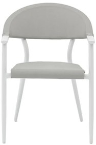 Τραπεζαρία Kliton-Pino σετ 5τεμ αλουμίνιο σε λευκή απόχρωση 150x80x74εκ 150x80x74 εκ.