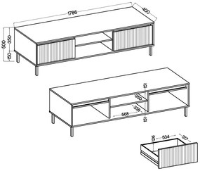 Έπιπλο τηλεόρασης Ohana II-Kafe