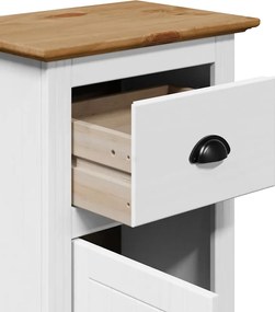 vidaXL Ντουλάπι μπάνιου BODO Λευκό και καφέ 44x30x90 cm