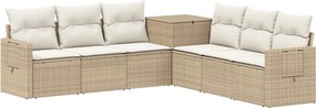 vidaXL Σετ Καναπέ 7 τμχ. Μπεζ και Κρέμ 234 x 234 x 85 εκ