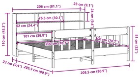 ΣΚΕΛΕΤΟΣ ΚΡΕΒ. ΧΩΡΙΣ ΣΤΡΩΜΑ ΚΑΦΕ ΚΕΡΙΟΥ 200X200 ΕΚ ΜΑΣΙΦ ΠΕΥΚΟ 3323211