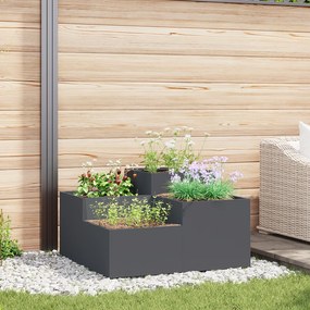 vidaXL Κήπος Γλάστρας 80x80x48 εκ Ανθρακί Ατσάλι