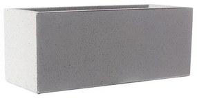 Supergreens Γλάστρα Πήλινη Ορθογώνια "Stone" Γκρι M 60x30x30 εκ.