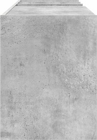 vidaXL Ντουλάπι δίσκων βινυλίου Σκυρόδεμα Γκρι 78,5 x 35 x 45 εκ