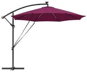 vidaXL Ομπρέλα Cantilever Banana Μπορντό 294 x 294 x 248 cm