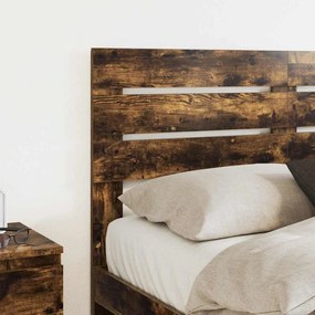 vidaXL Κεφαλάρι Καπνιστό Δρύς 120 cm Επεξεργασμένο ξύλο