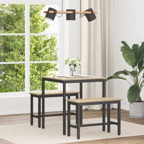 vidaXL Τραπεζαρίες ΜΕΤΑΛΛΟ