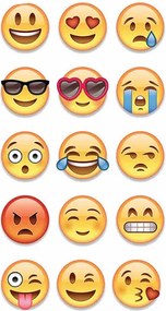 Αυτοκόλλητα Τοίχου Ango Emoji 59014