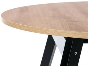 Τραπέζι Houston 981, Artisan βελανιδιά, Μαύρο, 73cm, 21 kg, Επιμήκυνση, Φυσικό ξύλο καπλαμά, Ξύλο, Ξύλο: Οξιά | Epipla1.gr