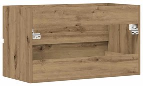 vidaXL Ντουλάπι Νιπτήρα Αρτισιανή Δρυς 90x38,5x45εκ Επεξεργασμένο Ξύλο