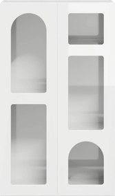 vidaXL Πλαϊνό γραφείο Υψηλής γυαλάδας λευκό 59 x 35 x 100,5 εκ