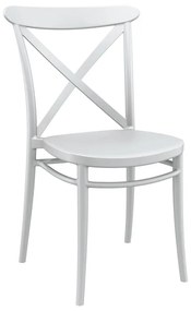 Καρέκλα Στοιβαζόμενη CROSS Λευκό PP 51x51x87cm