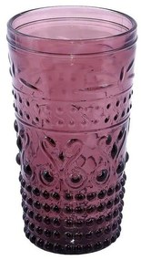 Ποτήρια Νερού Ανάγλυφα Oxford (Σετ 6τμχ) Hoc1010 Purple Espiel Γυαλί