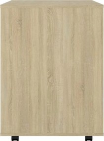 vidaXL Ντουλάπι Τροχήλατο Sonoma Δρυς 60x53x72 εκ. Επεξ. Ξύλο