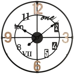 Ρολόι τοίχου Plusser Inart μέταλλο σε μαύρη απόχρωση 60x2.5x60εκ 351-000006 351-000006 Μαύρο