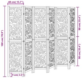ΔΙΑΧΩΡΙΣΤΙΚΟ ΧΩΡΟΥ ΜΕ 6 ΠΑΝΕΛ ΜΑΥΡΟ ΑΠΟ ΜΑΣΙΦ ΞΥΛΟ ΠΑΥΛΩΝΙΑΣ 358762