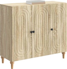 vidaXL Πλαϊνό γραφείο Sonoma Δρυς 89 x 34,5 x 80 εκ Επεξεργασμένο Ξύλο