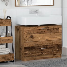 vidaXL Ντουλάπι νιπτήρα Παλιό Ξύλο 78x37x59 εκ. Τεχνητό Ξύλο