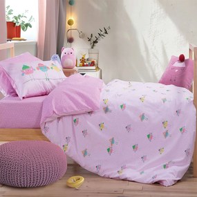 Σεντόνια Παιδικά Tweet So Sweet - Lovely (Σετ 3τμχ) Pink Nef-Nef Homeware Μονό 170x260cm 100% Βαμβάκι