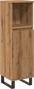 vidaXL Ντουλάπι μπάνιου Δρυς τεχνίτης 30x30x100 cm Κατασκευασμένο ξύλο