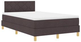 vidaXL Κρεβάτι με σπαστό στρώμα καφέ 120x200 εκ υφασμάτινο