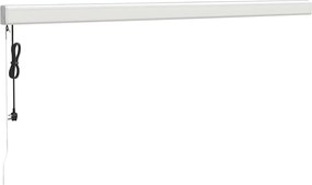 vidaXL Τέντα Πτυσσόμενη Κίτρινη / Λευκή 4 x 3 μ. Ύφασμα &amp; Αλουμίνιο