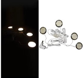 Σποτ Φωτιστικό Τοίχου LED 0,5W Σετ 4 Τεμάχια Θερμό Φως 30-31400 Lumen-30-31400-Αλουμίνιο 30-31400