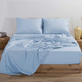 Σεντόνι Ημίδιπλο Με Λάστιχο (120x200+30) Nef-Nef Homeware Basic Γαλάζιο