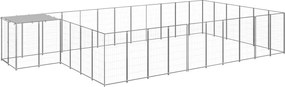 vidaXL Σπιτάκι Σκύλου Ασημί 19,36 μ² Ατσάλινο