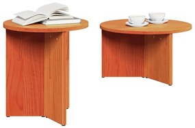 vidaXL Τραπεζάκι σαλονιού 2 pcs Κερωτό καφέ Μασίφ ξύλο πεύκου