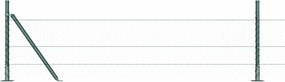 vidaXL Στύλος Περιφράξεων Πράσινο
