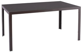 ΤΡΑΠΕΖΙ ΜΕΤΑΛΛΙΚΟ ΟΡΘΟΓΩΝΙΟ ΚΑΦΕ ΜΕ ΓΥΑΛΙ ΚΑΦΕ 150X90Χ75Υεκ. FB95767.02 0603025