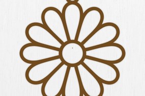 Σετ των 3 Intra απο ξύλο plywood  Χρώμα wenge 3mm-4mm πάχος - Σκουλαρίκια λουλουδιών Σχέδιο 6 Δίασταση 3x3 cm INTRAFABR-104396574