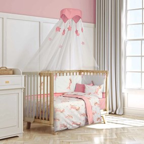 Σεντόνια Βρεφικά 8853 (Σετ 3τμχ) Grey-Pink Greenwich Polo Club Cradle 130x170cm 100% Βαμβάκι