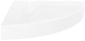 vidaXL Ράφια Τοίχου Γωνιακά 4 Τεμ. Γυαλιστερό Λευκό 25x25x3,8εκ. MDF