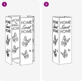 vidaXL Σχέδιο &amp; βάση αποθήκευσης Λευκό 15,5 x 15,5 x 49 εκ Μέταλλο