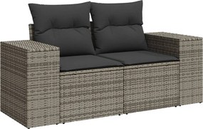 vidaXL Patio Sofa Set 10-θέσια Grey and Dark Grey